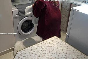 stupid maid stuck in washing machine, what happens next?