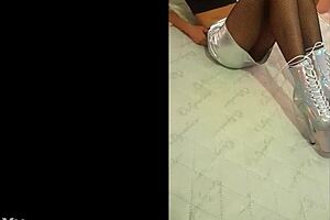 I love her in silver and fishnet pantyhose