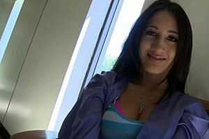 amia miley gets her meaty young 18+ latin pussy parted plowed and pumped full