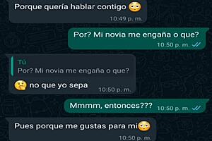 My Friend In Mini Short Gets Horny On WhatsApp Chat!