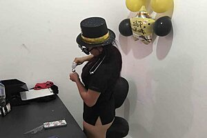 Hey, why's the new executive moaning like a whore testing that anal plug her boyfriend gave her?