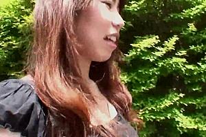 Pretty Asian Brunette Rie Obata Teases Hairy Pussy With Vibrator