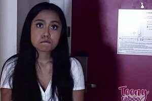 The Older Brogan Floods Luna Mills' 18yo Tight Pussy Slit With His Cum