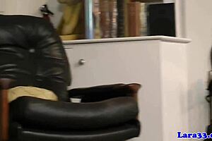 British stockinged milf in doggystyle before cum