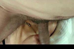 Are you watching this French amateur in black leather pants, satin zebra corset, and pink satin panties get spanked doggystyle in POV? She does ass licking, blowjob, and heels action before deepthroat and toys close up.