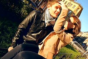 Amateur Russian girl gives oral service and rides dick in tight pussy.