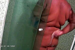 Hidden camera catches mother-in-law in lingerie.