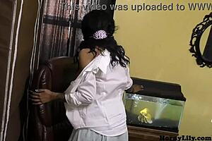 horny indian milf role plays as virgin college girl, dirty talking in hindi