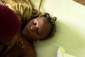 Honey Cherville Deville and AJ Applegate enjoy a night of scissoring outdoors