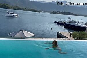 Gorgeous Monika Fox Swims Naked In Pool In Beautiful Place Free