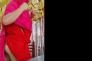 Patriarchy made me submissive, so I'm covering my face with clothes.