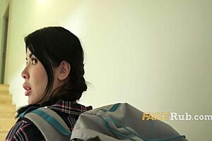 I feel so naughty as blonde teacher plays while student rests outdoors.