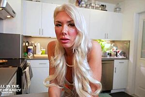 Madi Blaze makes junior comfortable with big tits! 😘