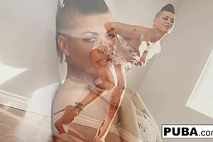 Hot brunette jezebelle bond teases and fingers herself in this nude masturbation session