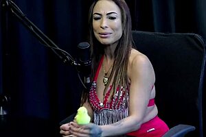 belinha baracho in sheer red lingerie for outdoor interview 😏