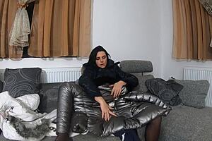 Milfycalla Masturbates in Fur Hooded Downjackets! Goddess Plays with Fetish Toys in Preview Episode 210