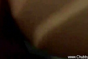 The couple deeply in love shares a chubby blowjob experience.