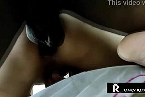 Facing three well-endowed in delicious double penetration