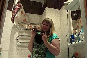 Chubby Milf Sniffs Strangers' Panties, Masturbates, and Stuffs Them into Her Hairy Pussy for Amateur Fetish Fun