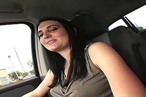 Super Busty Brandy Held Up Her Big Soft Tits. She Got A Shot Of Sticky Cum On Them.