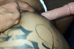 The naughty maid sucks and takes two cocks in anal orgasm leading to creampie submission