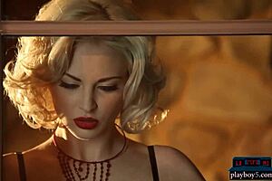 sexy milf blonde carissa white poses in lingerie showing shaved pussy