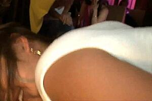 party whores sucking stripper dick at night club