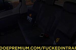 Gorgeous Blonde Karina Grand Fucks Mature Driver in Car