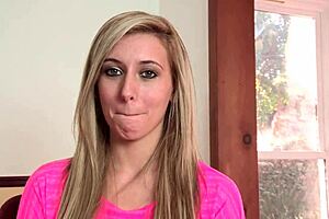 Blonde teen 18+ Lilly Banks wants DADDY to see her get FUCKED in ANAL