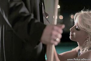 blonde milf really loves sucking big cocks to cumshot