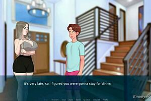 my best friend's mom sucked my cock under the dinner table and swallowed