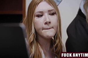 Milf boss contrasts power by letting teens use her body