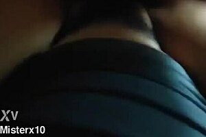 she acts all coy but helps me pull off her thong in bedroom