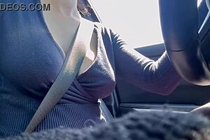 italian big tits milf artemisia love driving around with her juicy boobs
