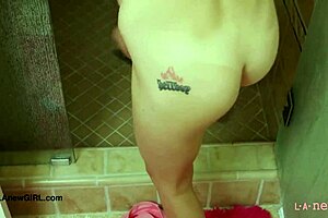 Shy Teen Blonde Takes Shower