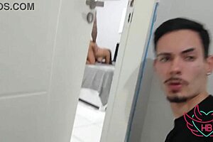 Big-Titted Milf Pegs Friend's Husband in Voyeur Lick Session