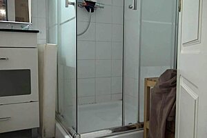 Taboo Stepson Masturbates Voyeur Style Watching Stepmom In Morning Shower!