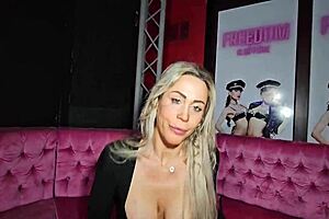 HOT BLONDE HITS CLUB FOR FIRST ANAL AND PEE THRILLS!