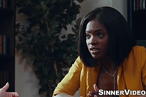 Black Ana Foxxx Gives Sloppy Blowjob Before Deep Pussy Drilling by Isiah Maxwell