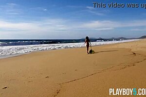 Super sexy milf from Vancouver BC strips in solo softcore for Playboy with that big ass vibe 😍