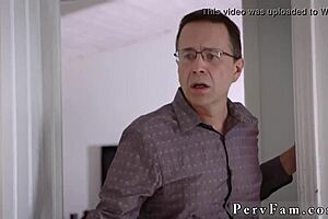 stepmom gets belly cumshot for birthday sex