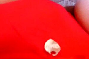 Gretala feels excited in her red slip on May 23 2024 as mature pornstar slut.