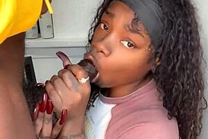 keisha minaj sucks 11 inch cock from stepbrother