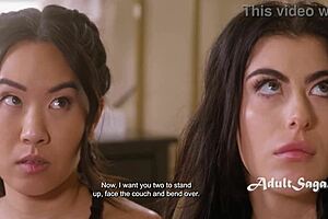 babysitters kimmy kimm and gal ritchie get spanked and fucked by milf 😤🍑