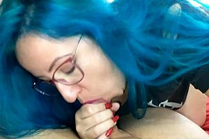 My naughty cousin made me cum in her mouth, uh, then she sat on my dick with her big ass gaping.