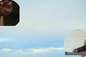 i shear my big pussy sexy ebony step daughter with her boyfriend, licking wet african cunilingus outdoors