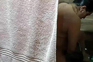 hey i got to my aunt's house and caught her bathing and masturbating, almost got spotted