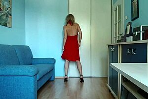 Mommy indulges in some wild fun when she's home alone with her toys