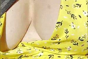 i flash my perfect tits driving in the car again