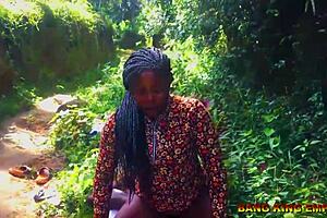 sweet petite 18+ ebony milf landlord daughter charged her phone in my room then rode my big black cock outdoors homemade style